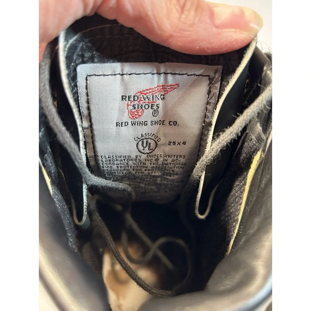 Red Wing 4475 Firefighter Boots Men's 9.5W Black Leather USA NFPA Vibram